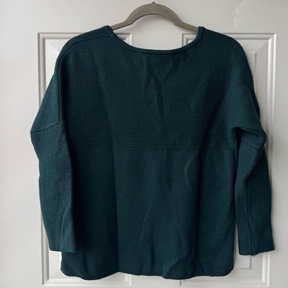 Aritzia Babaton Italian Merino Wool Longsleeve Sweater Pullover Sz S Dark Green - Picture 4 of 7